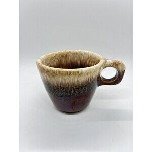 Oven Proof Pottery Brown Drip Glaze Coffee Cup